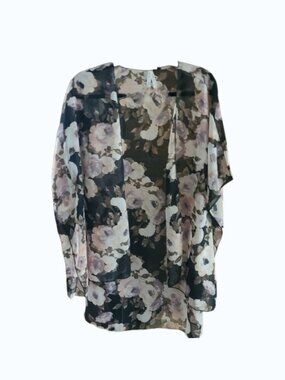 Live 4 Truth Sheer Floral Kimono or Wrap O/S